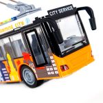 Autobus trolejbus elektryczny LED dźwięki Sapphire Kids SK-108