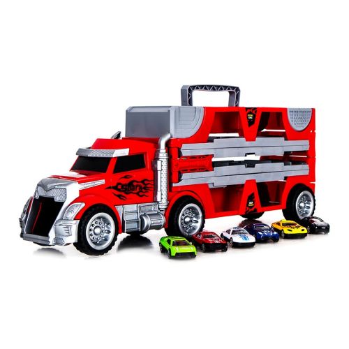 Ciężarówka-tor z autkami Sapphire Kids SK-115 - czerwona
