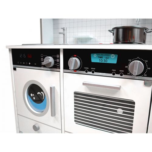 Drewniana kuchnia SK-15 z akcesoriami, światełka LED + strój kucharski GRATIS Drewniana kuchnia SK-15 z akcesoriami, światełka LED + strój kucharski GRATIS