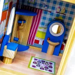 Drewniany domek dla lalek z akcesoriami SK-02 - 3 piętra Drewniany domek dla lalek z akcesoriami SK-02 - 3 piętra