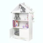 Regał z półkami do pokoju dziecka - domek - biały SH-10W Regał z półkami do pokoju dziecka - domek - biały SH-10W
