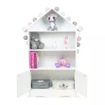 Regał z półkami do pokoju dziecka - domek - biały SH-10W Regał z półkami do pokoju dziecka - domek - biały SH-10W