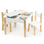 Drewniany stolik z krzesełkami dla dzieci Sapphire Kids SK-17