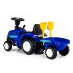 Jeździk pchacz traktor z przyczepą New Holland T7 - niebieski