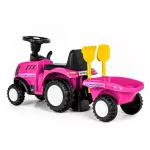 Jeździk pchacz traktor z przyczepą New Holland T7 - różowy Jeździk pchacz traktor z przyczepą New Holland T7 - różowy