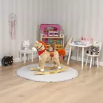 Koń na biegunach Sapphire Kids - beżowy Koń na biegunach Sapphire Kids - beżowy