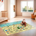 Mata dziecięca składana Nils Fun MD04 City 195x180 cm