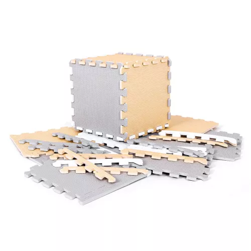 Podłogowa mata puzzle dla dzieci Sapphire Kids SK-58 - kremowa