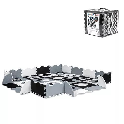 Mata puzzle z obrzeżami Sapphire Kids SK-90 - figury - czarna Mata puzzle z obrzeżami Sapphire Kids SK-90 - figury - czarna