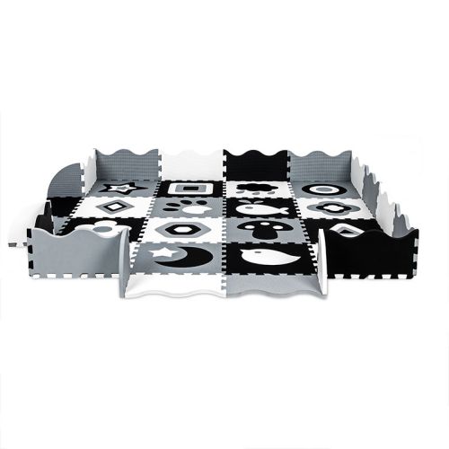 Mata puzzle z obrzeżami Sapphire Kids SK-90 - figury - czarna Mata puzzle z obrzeżami Sapphire Kids SK-90 - figury - czarna