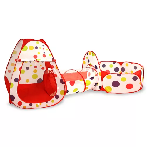 Namiot dla dzieci 3w1 - Domek W Kropki Namiot dla dzieci 3w1 - Domek W Kropki