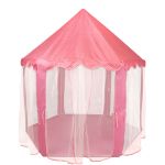 Namiot dla dzieci Pałac - Zamek z lampkami LED - różowy 