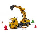 Pojazd do skręcania Sapphire Kids SK-142 3w1 - betoniarka, koparka, dźwig