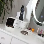 Drewniana toaletka Glamour z oświetleniem LED SH-01W Drewniana toaletka Glamour z oświetleniem LED SH-01W