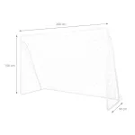 Bramka piłkarska 2w1 Nils BR240P z siatką i panelem do celowania 240x150cm