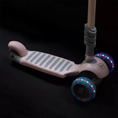 Hulajnoga dziecięca 2w1 LED Nils Fun HLB808 - różowa