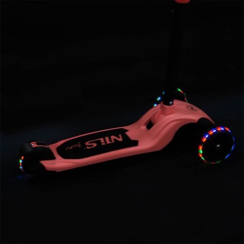 Hulajnoga LED dziecięca Nils Fun HLB122 - różowa Hulajnoga LED dziecięca Nils Fun HLB122 - różowa