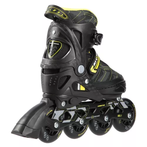 Łyżworolki Nils Extreme Czarno-Żółte NA11002 Regulowane