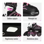 Łyżworolki regulowane Nils Extreme NA1169A - różowe Łyżworolki regulowane Nils Extreme NA1169A - różowe