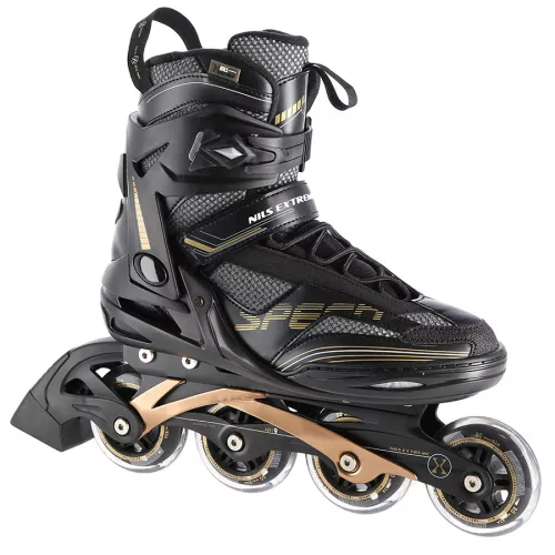 Łyżworolki Nils Extreme NA2150 - czarno-złote