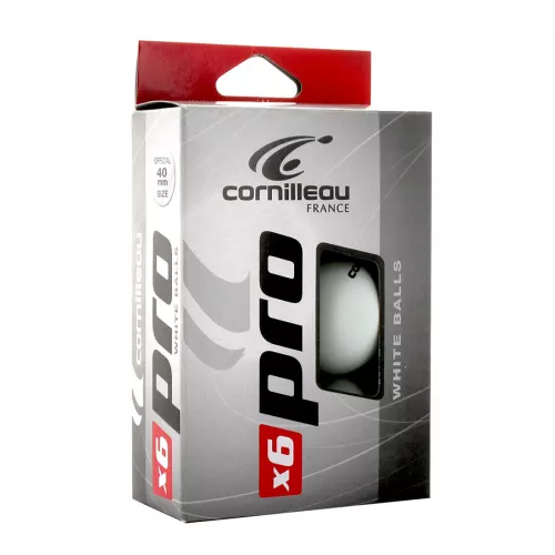 Piłeczki do ping ponga Cornilleau PRO - 6 sztuk - białe
