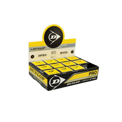 Piłki do squasha Dunlop Pro Box - 12 sztuk