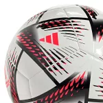 Piłka nożna Adidas Al Rihla Club Ball H57778 - biało-czarno-różowa 5 Piłka nożna Adidas Al Rihla Club Ball H57778 - biało-czarno-różowa 5