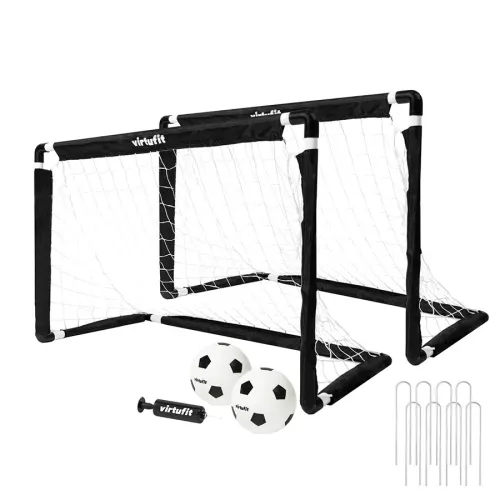 Zestaw 2 bramek do piłki nożnej dla dzieci Virtufit VF06039 - 2 piłki + pompka