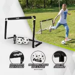 Zestaw 2 bramek do piłki nożnej dla dzieci Virtufit VF06039 - 2 piłki + pompka