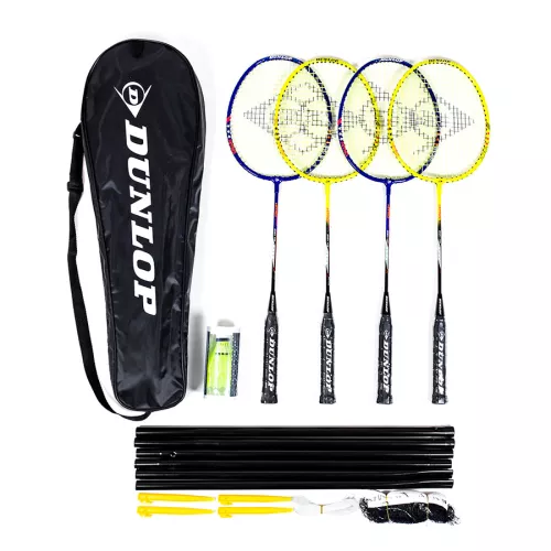 Zestaw do badmintona Dunlop 13015340 - 4-osobowy z siatką