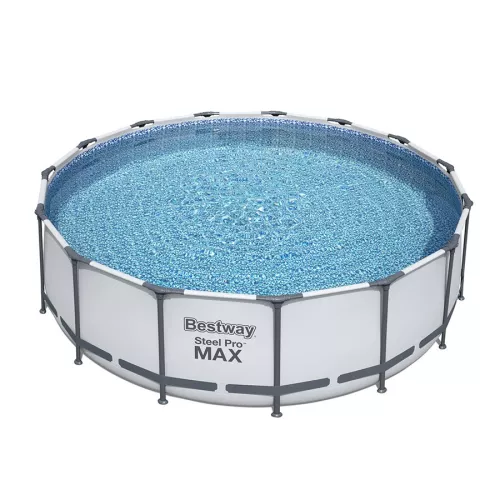 Basen ogrodowy stelażowy Bestway Steel Max 15FT 56438 457x122cm + pompa z filtrem 58386