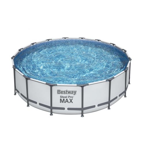 Basen ogrodowy stelażowy Bestway Steel Max 16FT 5612Z 488x122cm + pompa z filtrem 58389 Basen ogrodowy stelażowy Bestway Steel Max 16FT 5612Z 488x122cm + pompa z filtrem 58389