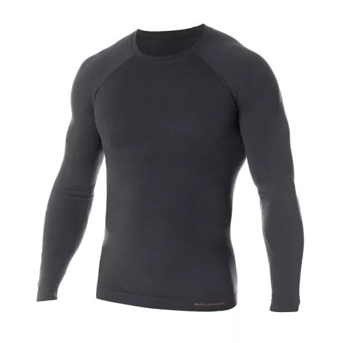 Koszulka termoaktywna Brubeck ACTIVE WOOL LS12820, męska, grafitowa Koszulka termoaktywna Brubeck ACTIVE WOOL LS12820, męska, grafitowa