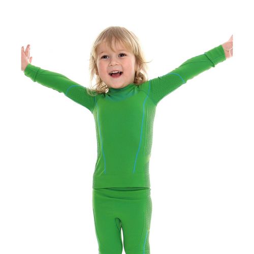 Koszulka termoaktywna Brubeck THERMO KIDS LS13660, chłopięca, zielona