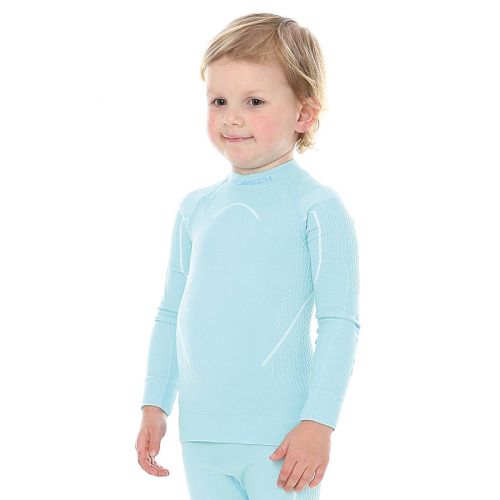 Koszulka termoaktywna Brubeck THERMO KIDS LS13670, dziewczęca, błękitna