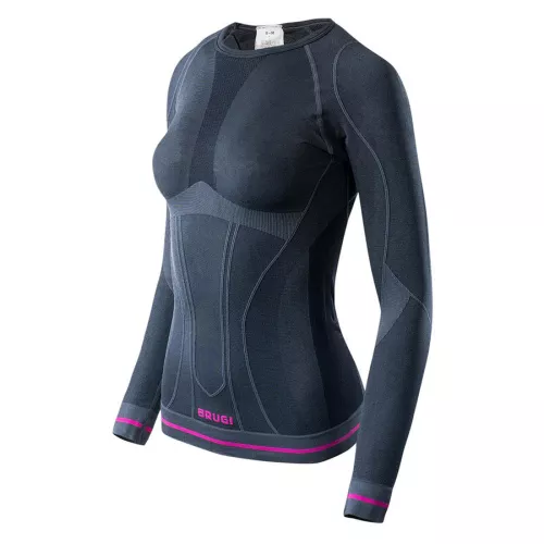 Bielizna termoaktywna Brugi Nero Grigio Fuxia - damska, komplet