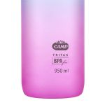 Butelka tritanowa Nils Camp NCD04 950 ml - zielono-różowa