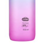 Butelka tritanowa Nils Camp NCD04 950 ml - zielono-różowa