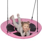 Huśtawka bocianie gniazdo Nils Camp NB5031 100 cm - różowa