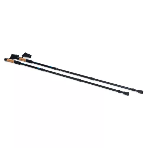 Kije do nordic walking trekking Sapphire ST-073 + 2 pary końcówek i pokrowiec - czarne