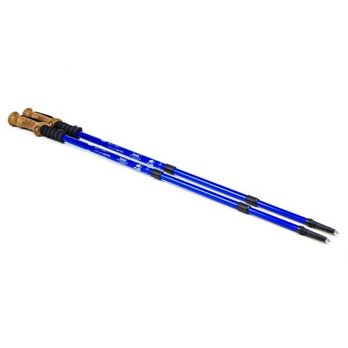 Kije do nordic walking/trekking Sapphire ST-070 + 2 pary końcówek - niebieskie