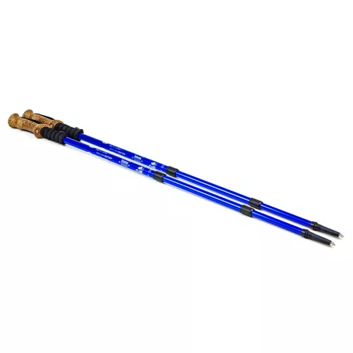 Kije do nordic walking/trekking Sapphire ST-070 + 2 pary końcówek - niebieskie Kije do nordic walking/trekking Sapphire ST-070 + 2 pary końcówek - niebieskie