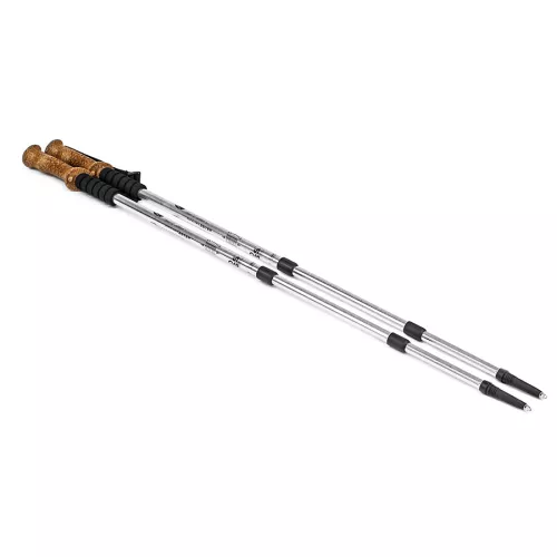 Kije do nordic walking/trekking Sapphire ST-070 + 2 pary końcówek - srebrne Kije do nordic walking/trekking Sapphire ST-070 + 2 pary końcówek - srebrne