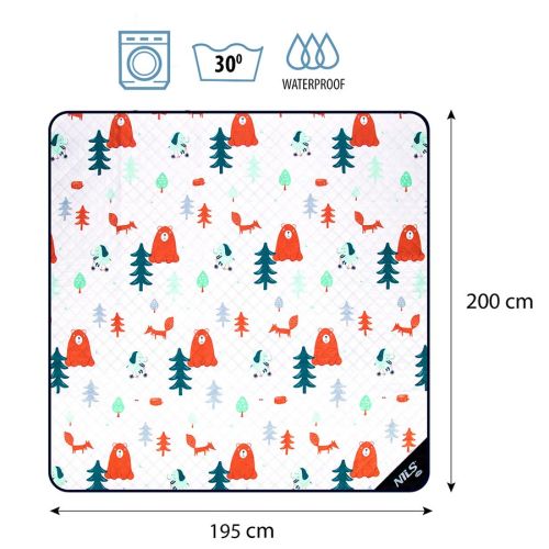 Koc piknikowy Nils Camp NC8028 195x200 cm - las