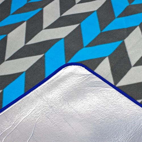 Koc piknikowy / plażowy Sapphire 200 x 200 cm z folią aluminiową - Azuro z kategorii Koce piknikowe, maty, karimaty, marka Sapphire 