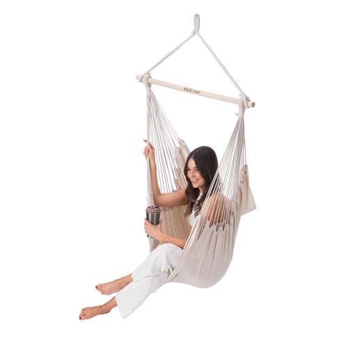 Krzesło brazylijskie Nils Camp 130x100 cm NC0033 - beżowe