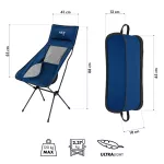 Krzesło składane ultralight Nils Camp NC3322 - granatowe Krzesło składane ultralight Nils Camp NC3322 - granatowe