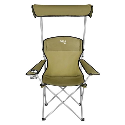 Krzesło turystyczne z daszkiem Nils Camp NC3087 - zielone