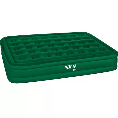 Materac dwuosobowy King Size Nils Camp NC2808 + pompka - zielony