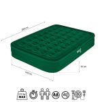Materac dwuosobowy King Size Nils Camp NC2808 + pompka - zielony